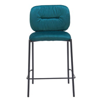 Zuo - Plat Tabouret de comptoir - Vert - Ensemble de 2-Empilable pour un rangement peu encombrant