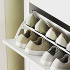 HOMCOM - Armoire à chaussures avec 3 tiroirs basculants au design étroit - blanc-Kit anti-basculement inclus pour plus de stabilité et de sécurité 