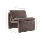 Modway - Lume Boucle Tapis Chaise d’accent sans accoudoir - Antique-Tissu boucle Tissu Rembourrage