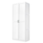 Manhattan Comfort - Hopkins armoire de rangement moderne à 7 étagères 29,61 po - Blanc-Assemblage à domicile requis Tout le matériel inclus