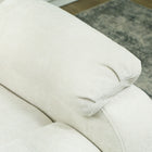 HOMCOM - Fauteuil de massage électrique avec moteur silencieux - beige-Tissu effet velours avec épais rembourrage offre un confort durable et un soutien optimal 