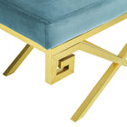 Modway - Rove Velours Performance Velvet Banc - Bleu de mer-Capacité de poids maximale : 331 lb