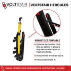 Voltstair - Hercules Diable Électrique Monte-Escaliers - Capacité 500 Lb-Système de freinage électronique garantissant une opération sécuritaire et contrôlée dans les escaliers