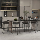Homy Casa - Tabourets de Bar Pivotants Classiques 26" avec Similicuir Noir - Paquet de 4-Assise confortable: Siège coussiné pour un confort prolongé.