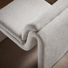 Modway - Lume Boucle Tapis Chaise d’accent sans accoudoir - Parchemin-Glissières de plancher sans marquage