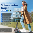Gyrocopters - Trottinette électrique J30 pour adultes et adolescents - Vitesse 31 km/h - Autonomie 30 km - Application - Gris-Sa batterie lithium-ion de 36 V offre une autonomie solide allant jusqu'à 30 km et se recharge entièrement en seulement 4 heures, ce qui en fait un partenaire fiable pour vos déplacements quotidiens