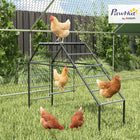 PawHut - Perchoirs pour poulailler avec balançoire, accessoires de parcours, jouet-Favorise les comportements naturels comme grimper et sauter, gardant deux à cinq poules en bonne santé 