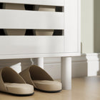 HOMCOM - Armoire à chaussures avec étagères réglables - blanc-Surface recouverte de mélamine, facile à nettoyer 