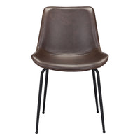 Zuo - Byron Chaise de salle à manger - Brun - Ensemble de 2-Confort moelleux et matériaux durables