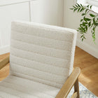 Modway - Jensen Tissu Boucle Chaise d’accent - Ivoire-Mousse rembourrée