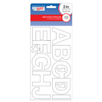 Creative Start - Lettres, chiffres et symboles autocollants - 2 po - Blanc - Paquet de 133-Cet ensemble comprend 133 lettres, chiffres et symboles autocollants pour créer une signalisation claire et personnalisable