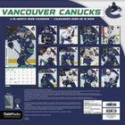 DateWorks - 2026 Calendrier Mural 16 Mois - 12 po x 12 po - Vancouver Canucks Superstars - Bilingue -13 images de haute qualité imprimées sur du papier Premium