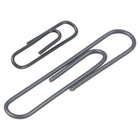 JAM Paper - Paquet combiné de trombones colourés - standard et jumbo - trombones gris - 1 paquet de 100 et 1 paquet de 75-Quantité : 100 trombones standard et 75 trombones jumbo (175 au total)