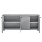 Modway - Emmeline 66" 4 portes festonnées Armoire à buffet - Gris clair-8