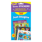 TREND Enterprises - imaginez simplement un pack varié d'autocollants scintillants, 234 par pack, 2 packs-Sans acide, non toxique et photo-sûr.