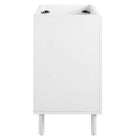 Modway - Calla 36" perforé Métal Armoire de toilette de salle de bain (lavabo non inclus) - Blanc-Niveleurs de pieds réglables