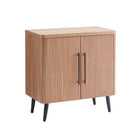 Manhattan Comfort - Jodie 31,1 po Buffet d’Appoint Style Mid-Century Modern - Érable-Comprend 2 étagères cubby ajustables et dissimulées