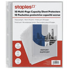 Staples - Pochettes de protection multi-pages - Lot de 10-Idéal pour ranger plusieurs pages, des livrets reliés et bien plus encore