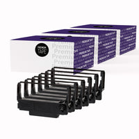 Premium Tape - Epson ERC-38/30/34 Alternatif - Noir/Rouge - 3 Paquets de 6-Compatible