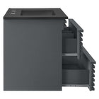 Modway - Render Fixation murale de 30" Vanette de salle de bain - Gris Noir-8