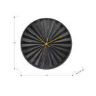 Monarch Specialties - 9113 Horloge Murale Rond de 12"- Visage Noire/Cadre Noir-Les aiguilles et les index dorés faciles à lire améliorent non seulement la lisibilité, mais ajoutent également une touche de sophistication à votre décoration murale