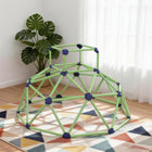 Qaba - Dôme d’escalade géométrique 6 pi, aire de jeux de type jungle gym pour enfants de 3 à 8 ans, intérieur/extérieur - vert-Plastique durable et résistant aux UV pour s'amuser toute l'année à l'intérieur comme à l'extérieur 