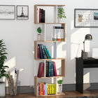 HOMCOM - Étagère géométrique à 5 niveaux pour bureau à domicile et salon - blanc-Sert à la fois de bibliothèque ou de séparateur de pièce grâce à son design ouvert à l’arrière 
