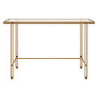 Hudson&Canal - Bureau Inez 48" - Laiton-Dispose d'un plateau en verre trempé