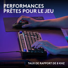Logitech - G316 X 98 clavier gaming - Tactiles - Noir-Contrôles intuitifs intégrés : l'affichage LED matriciel ludique et interactif et la molette vous permettent de contrôler facilement le taux de rapport, le volume, la luminosité et les médias sans quitter votre jeu