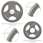 Soozier - Disques de poids 33 lb, ensemble de 4 pour barre d’haltère à trou de 2 po/5 cm-Fabriqué en acier robuste, avec une finition émaillée protectrice