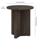 Hudson&Canal - Table d'appoint carrée Elna de 56 cm de largeur, , chêne gris vieilli-8
