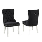 Brassex - Chaise d'appoint 480275 Darwin - ensemble de 2 - noire-Comprend : 2 chaises de salle à manger