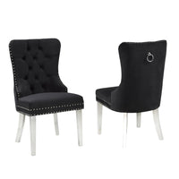 Brassex - Chaise d'appoint 480275 Darwin - ensemble de 2 - noire-Comprend : 2 chaises de salle à manger