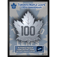 Toronto Maple Leafs 16x20 100th Anniversary With Game-Used Net - Impression encadree - 18" x 22"-Qualité supérieure - print framed