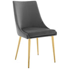 Modway - Viscount Accent moderne Performance Velvet Chaise à manger - Gris-Chaise à manger vintage moderne d’accent