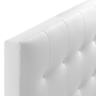 Modway - Emily Vinyle rembourré Tête de lit jumelée, Blanc-6