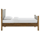 Modway - Maven Taille jumelle Tissu tapis Lit de plateforme, Noyer de blé-Bois séché au four