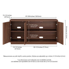 Hudson&Canal - Meuble TV rectangulaire cannelé Hanson pour téléviseurs jusqu'à 55 po - Noyer satiné-Dimensions du produit : 47,5 po L x 15,5 po l x 24 po H