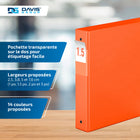 Davis Group Super économie, Reliure à anneaux ronds 1.5 po, paquet de 6 – Orange-Anneau Rond, Non-Verrouillage