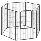 PawHut - Parc pliable pour chien 6 panneaux avec porte et sangle - 39 po H-Six panneaux peuvent être configurés en différentes formes pour des installations polyvalentes