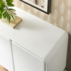 Modway - Lumo 2 portes Bois Armoire d’accent - Blanc-Construction en placage de bois