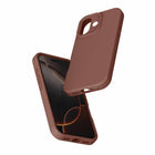 Avana - Velvet MagSafe Case pour iPhone 17 - Moka-Protection de baie de caméra en métal, compatible avec le cache d'objectif