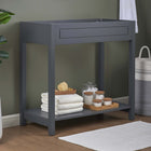 Modway - Altura 36" Armoire de toilette de salle de bain (lavabo non inclus) - Gris-Capsules de pied non marquées