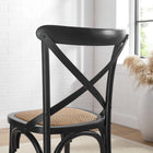 Modway - Gear Fauteuil d’appoint de salle à manger Ensemble de 4 - Noir-5