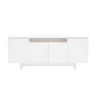 Manhattan Comfort - Buffet moderne Ella 180 cm - Blanc-Buffet moderne et meuble de rangement pour salle à manger et salon