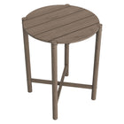 Modway - Eleni Rond 35 po Terrasse extérieure Bois teck Bar Table - Teck gris usé-Capsules de pied non marquées