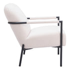 Zuo - Chicago Fauteuil d’appoint - Ivoire-Garantie limitée de 3 ans