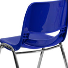 Flash Furniture - Chaise coquille marine ergonomique et empilable de la série HERCULES avec hauteur de siège de 16 po.-Cadre chromé avec patins en plastique non marquants