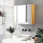 Kleankin - Armoire de salle de bain murale avec miroir à trois portes - blanc-Portes miroir pour vous voir facilement lors de la préparation 