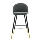 Modway - Cordial Tissu Tabourets de bar - Gris - Ensemble de 2-8